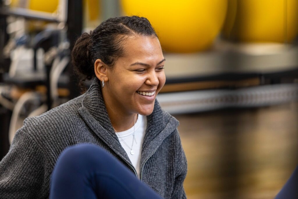 Photograph of woman smiling